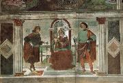 Domenicho Ghirlandaio Thronende Madonna mit den Heiligen Sebastian und julianus oil painting reproduction